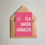 Õnnitluskaart volditav - Ela, naera, armasta