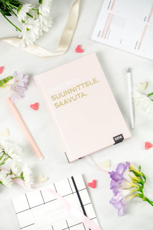 Unelmoi. Suunnittele. Saavuta. - tehokkuuspäiväkirja