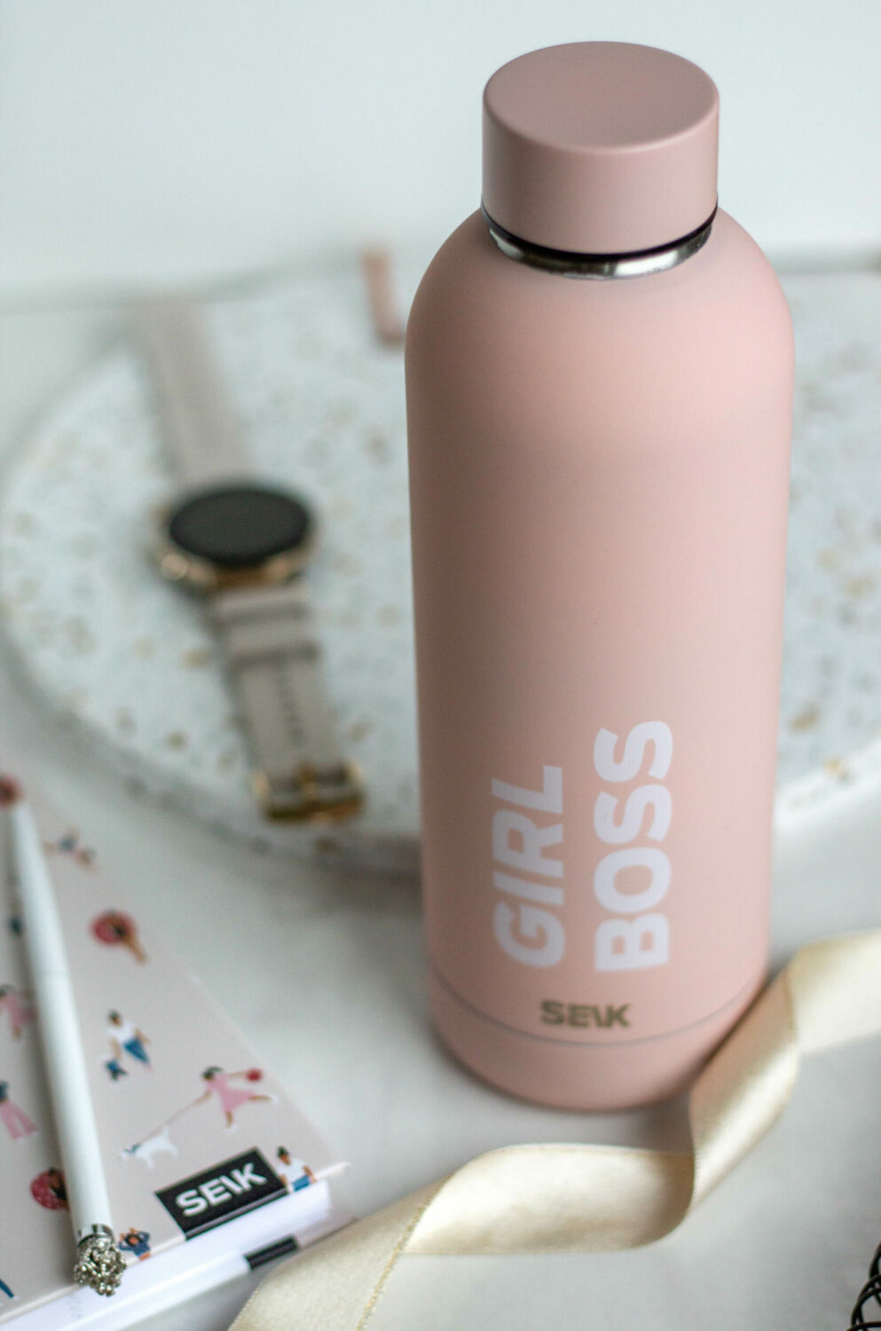 SEIK Water Bottle / Thermos Girl boss - pink color 500 ml - Image 5