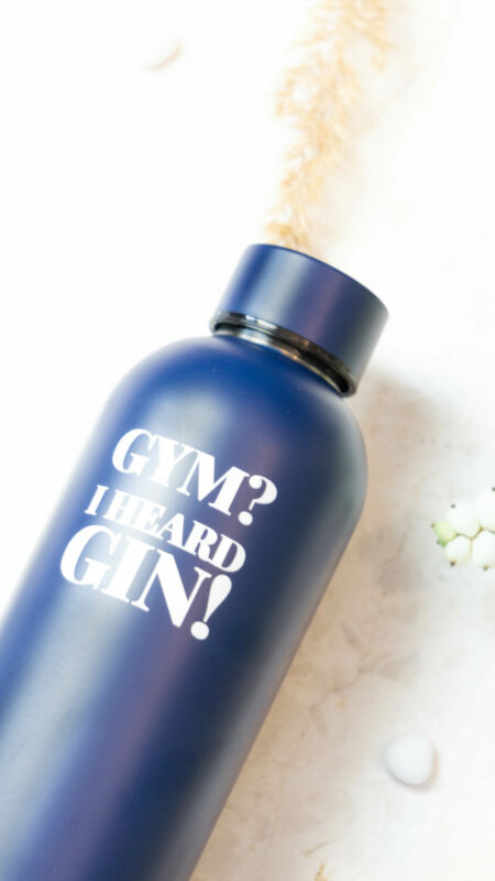Boca za vodu/Thermos - Gym? I heard gin! (tamno plava) 500ml - Slika 3
