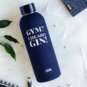 SEIK Juomapullo / termospullo Gym? I heard gin! - tummansininen 500ml