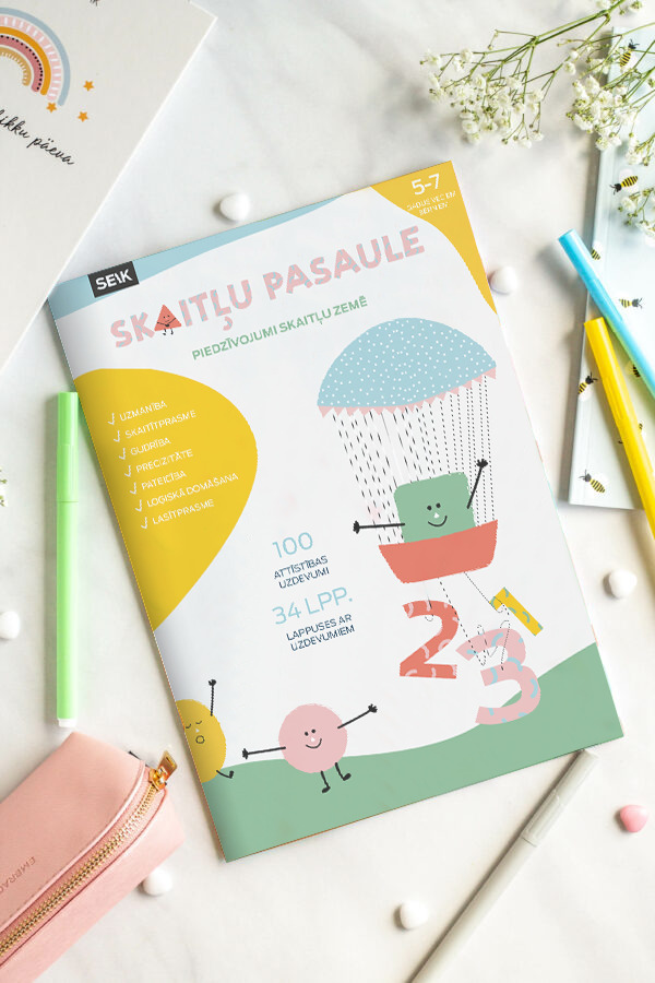 Skaitļu pasaule - uzdevumu grāmata - žurnāls bērniem (5-7 gadi)
