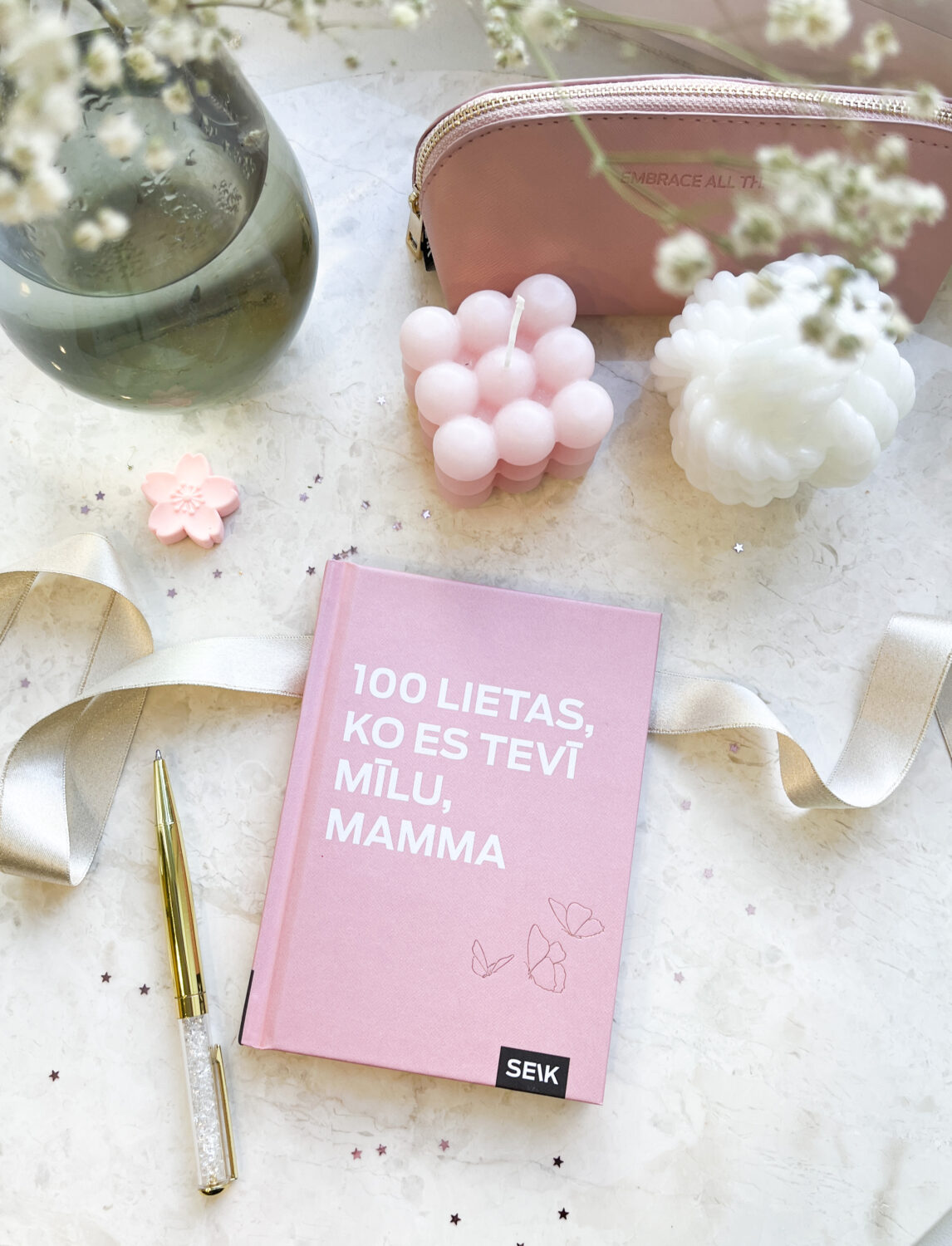 pašu aizpildāma dāvanu grāmata "100 lietas, ko es tevī mīlu, mamma"