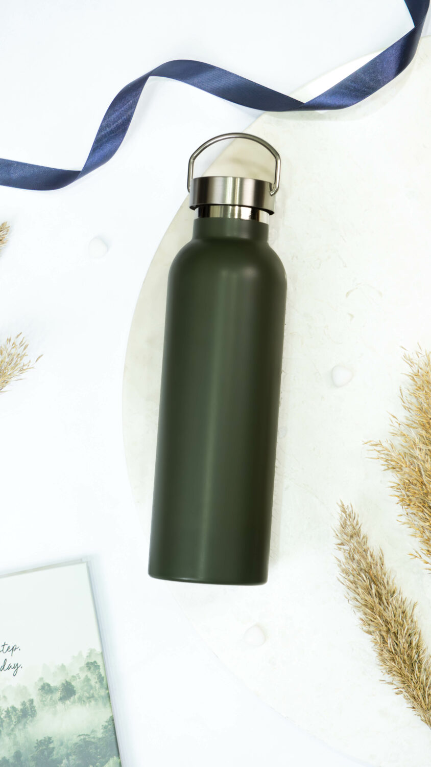 Water Bottle/Thermos - green 750ml - Image 3