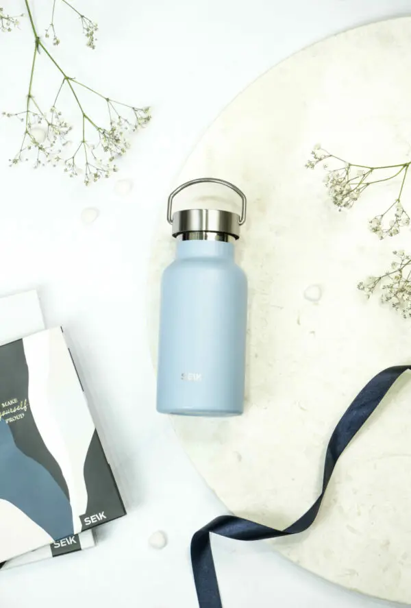Water Bottle/Thermos - pastel blue 350ml - SEIK