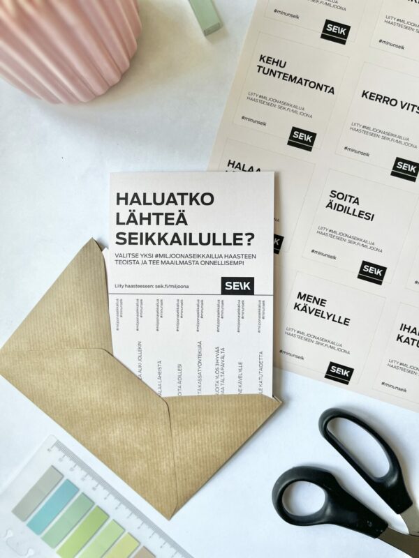 #miljoonaseikkailua haasteen ilmaiset tarrat & lahja SEIKiltä - Image 3