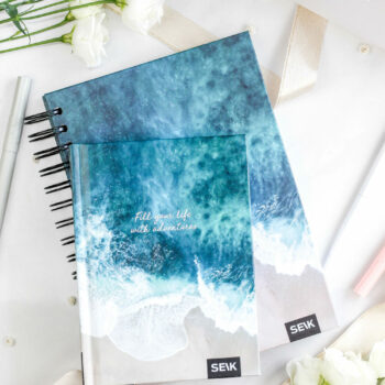 Bullet Journal / Dotted Notebook hard cover spiral binding - adventures
