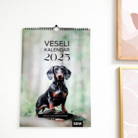 Veseli kalendar 2025 - Veseli psi (Zidni A3 kalendar)