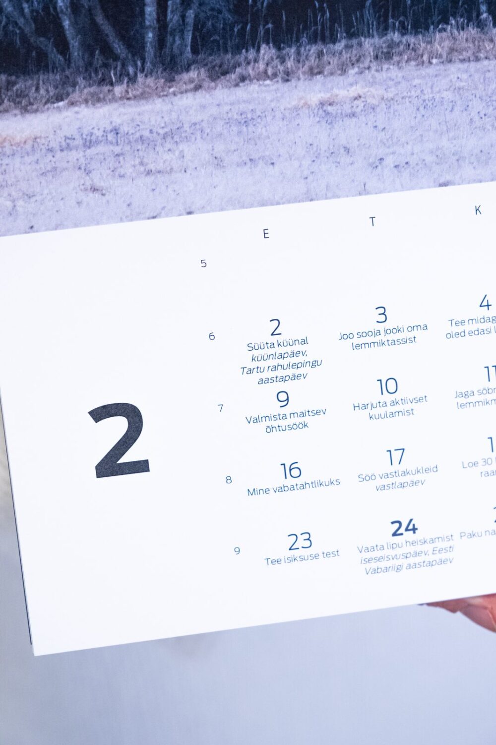 Tegude Kalender seinakalender 2026 - Eesti loodus (A3) - Image 5