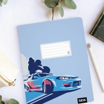 Lined notebook (12 sheets) - fast car