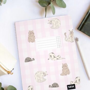 Squared notebook (12 sheets) - cats