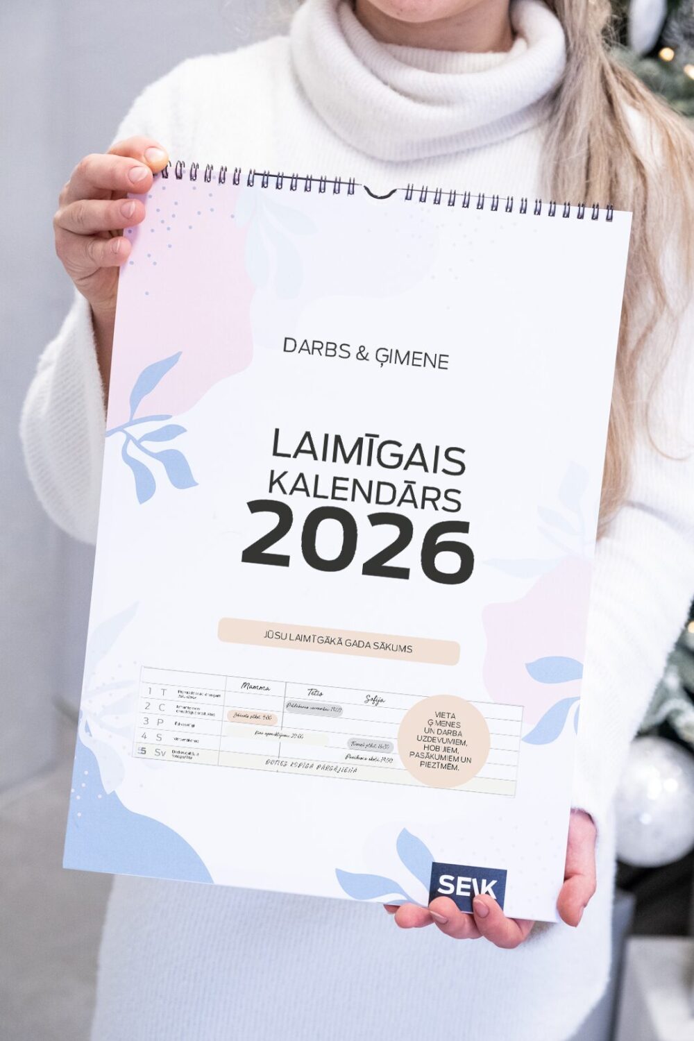 Laimīgais Kalendārs sienas kalendārs A3 izmērs - darbs un mājas 2026 - Image 2