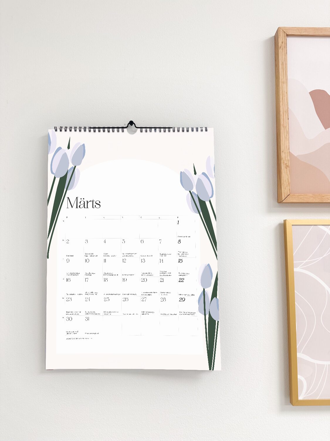 Tegude Kalender seinakalender 2027 - lillede lummuses (A3) - Pilt 3