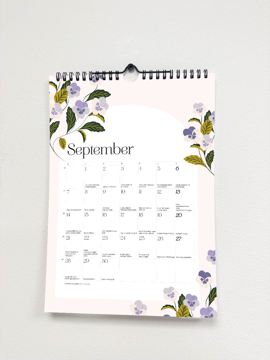 Tegude Kalender seinakalender 2027 - lillede lummuses (A3) - Pilt 2