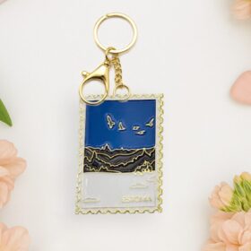Soft enamel keychain - winter forest