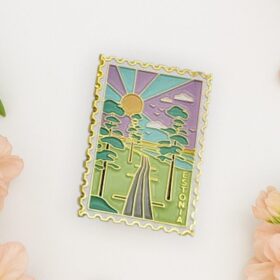 Soft enamel magnet - Morning in Viru Bog