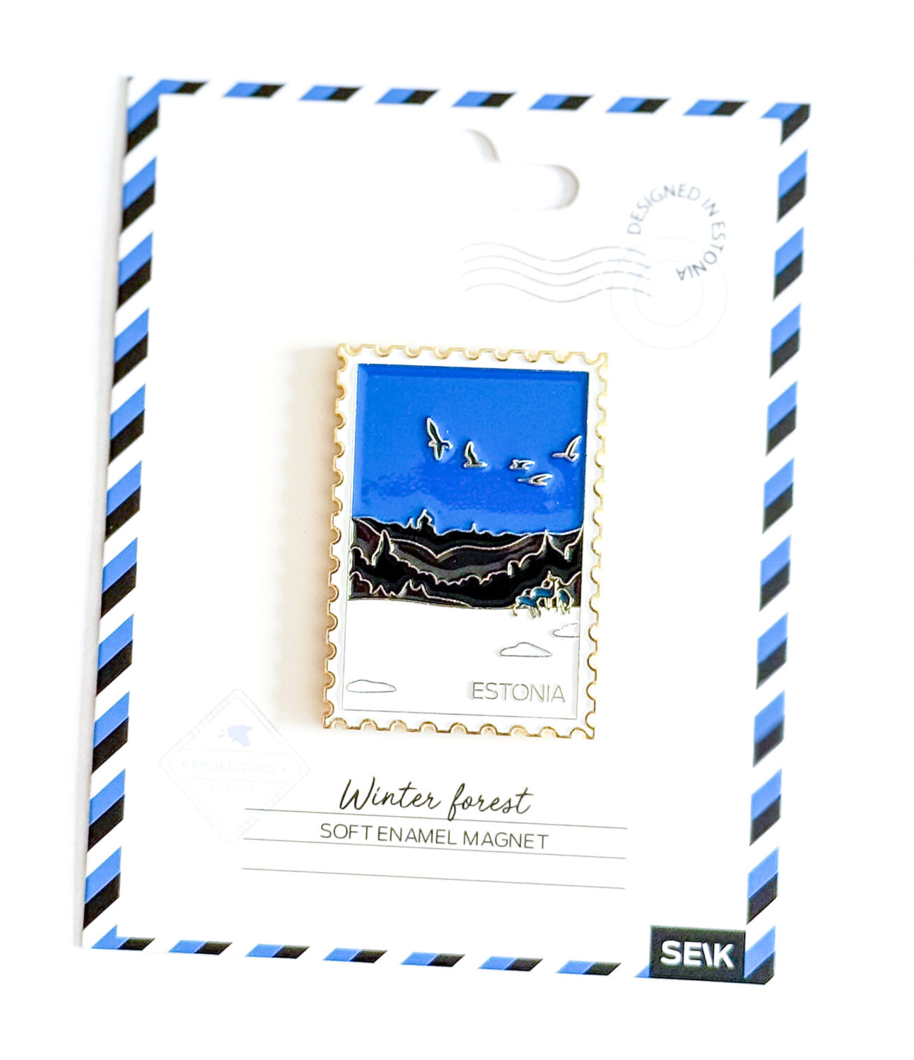 Soft enamel magnet - Winter Forest