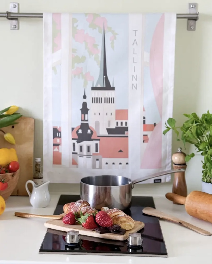 tea towel - view over tallinn